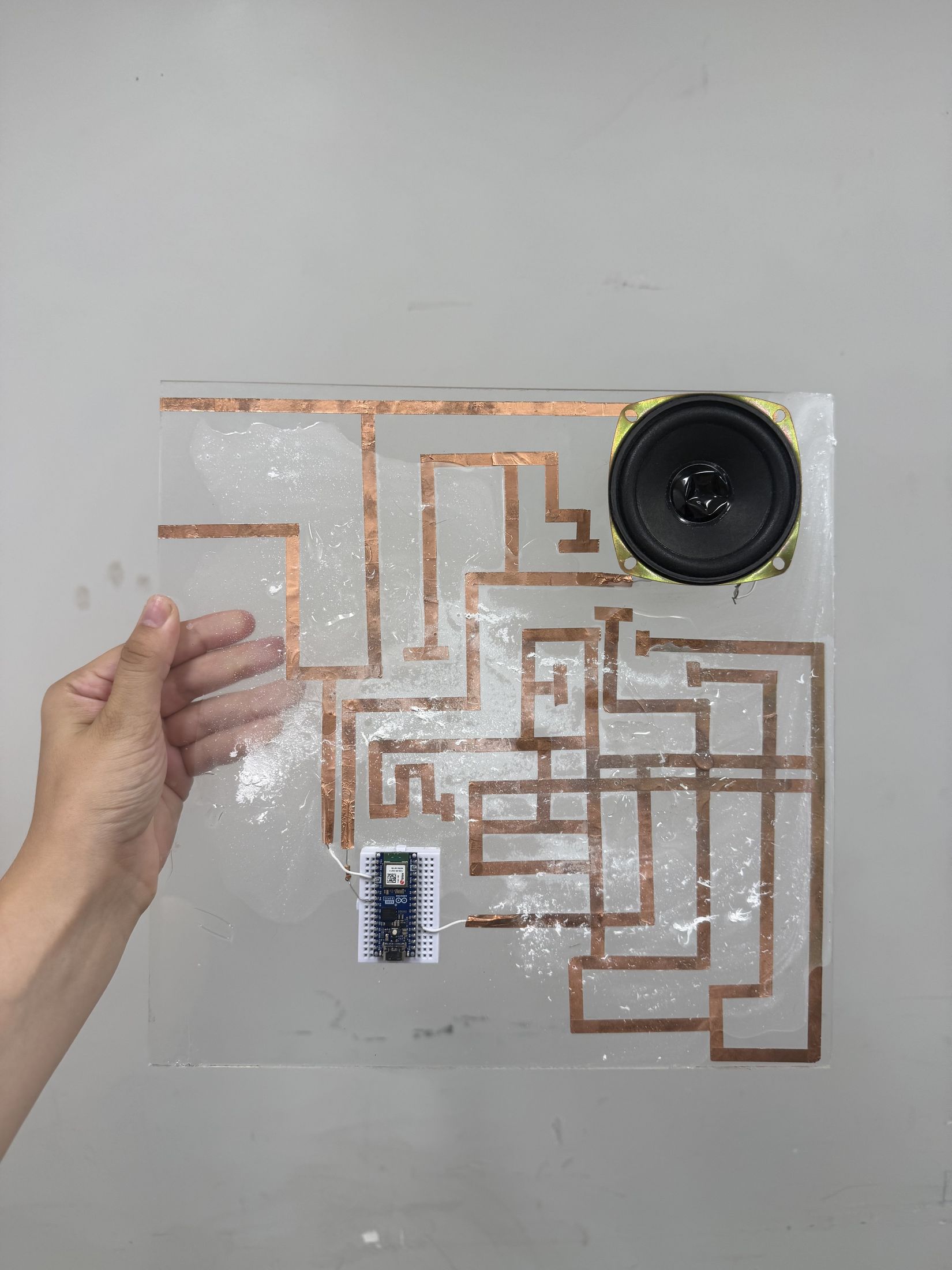 Testing the touch points by hand.